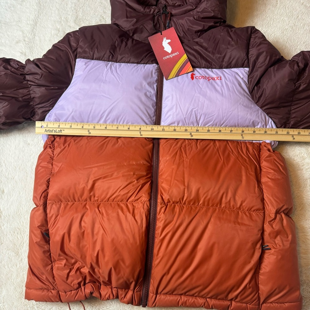 NWT Cotopaxi Solazo Hooded Down Puffer Jacket Women's Size Large Chesnut - Picture 3 of 14